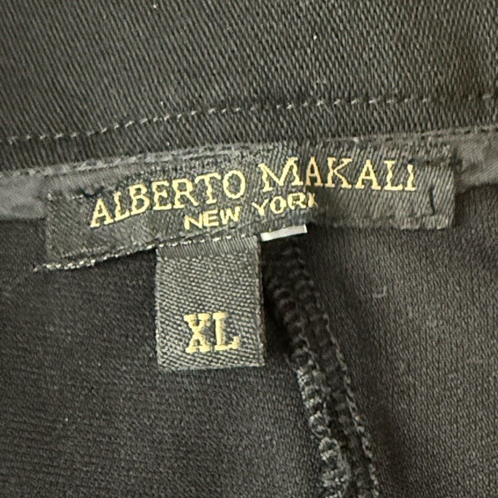 Alberto Makali Black Faux Leather Trim Cargo Pants Strappy Buckle Avant Garde - Picture 4 of 13